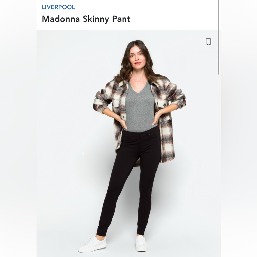 Liverpool Madonna Skinny Pant stretch in Black size 2
